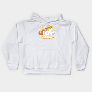 Candicorn Cute Unicorn Halloween Candy Corn Funny Pun Kids Hoodie